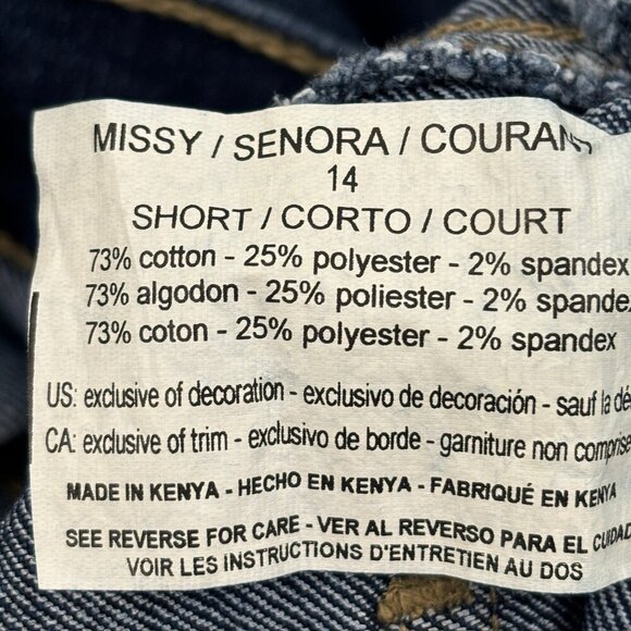 Gloria Vanderbilt Amanda Straight Leg Women's size 14P Dark Blue Denim jeans - Picture 3 of 4